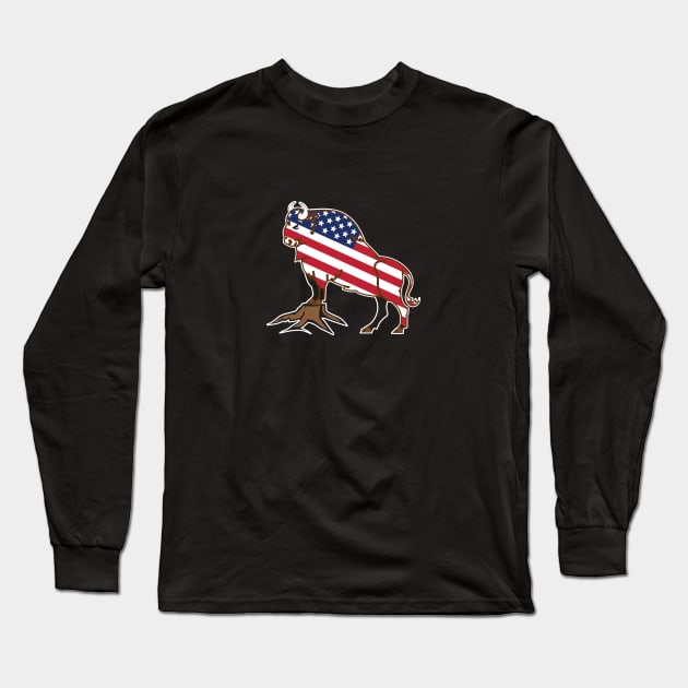 Bison: national mammal.. Long Sleeve T-Shirt by KAYS34